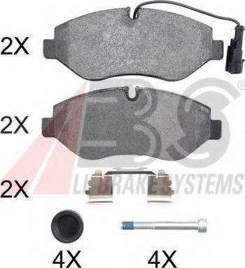 A.B.S. 37659 OE - Kit de plaquettes de frein, frein à disque cwaw.fr