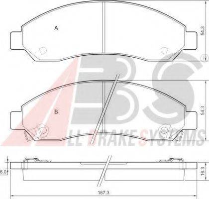 A.B.S. 37654 OE - Kit de plaquettes de frein, frein à disque cwaw.fr