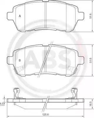 A.B.S. 37656 - Kit de plaquettes de frein, frein à disque cwaw.fr