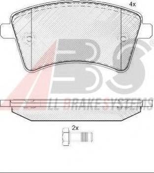 A.B.S. 37664 OE - Kit de plaquettes de frein, frein à disque cwaw.fr