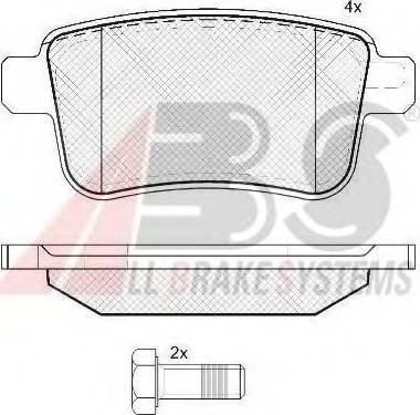 A.B.S. 37665 OE - Kit de plaquettes de frein, frein à disque cwaw.fr