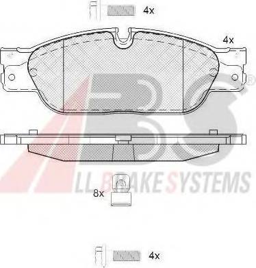 A.B.S. 37660 OE - Kit de plaquettes de frein, frein à disque cwaw.fr