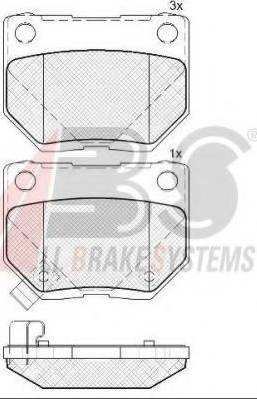 A.B.S. 37661 OE - Kit de plaquettes de frein, frein à disque cwaw.fr