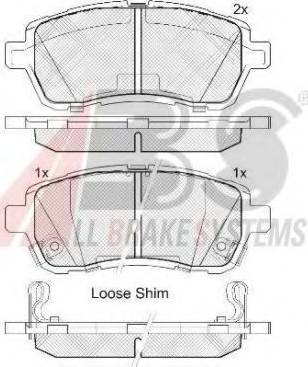 A.B.S. 37606 OE - Kit de plaquettes de frein, frein à disque cwaw.fr