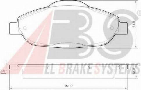 A.B.S. 37607 OE - Kit de plaquettes de frein, frein à disque cwaw.fr