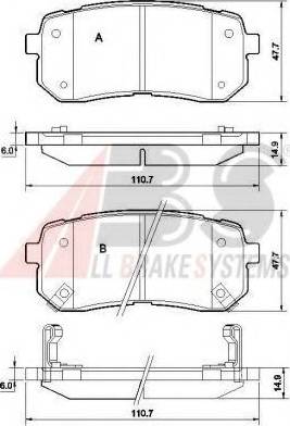 A.B.S. 37619 OE - Kit de plaquettes de frein, frein à disque cwaw.fr