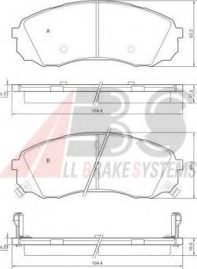 A.B.S. 37618 OE - Kit de plaquettes de frein, frein à disque cwaw.fr