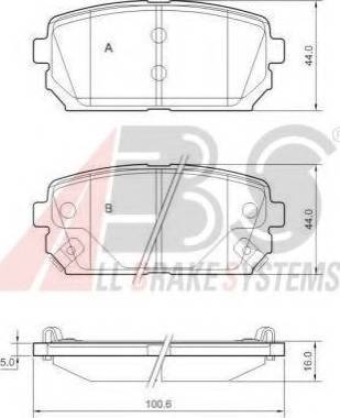 A.B.S. 37621 OE - Kit de plaquettes de frein, frein à disque cwaw.fr