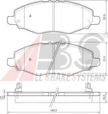 A.B.S. 37672 OE - Kit de plaquettes de frein, frein à disque cwaw.fr