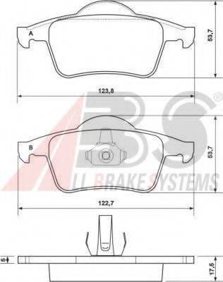 A.B.S. 37098 OE - Kit de plaquettes de frein, frein à disque cwaw.fr