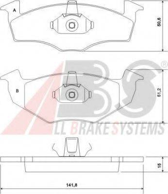 A.B.S. 37092 OE - Kit de plaquettes de frein, frein à disque cwaw.fr