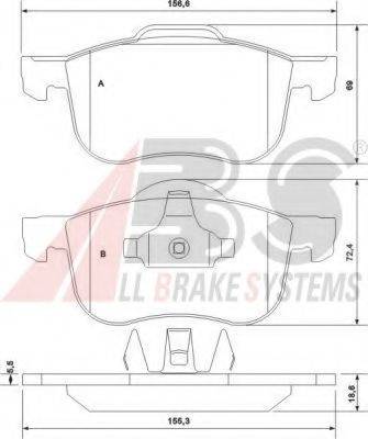 A.B.S. 37097 OE - Kit de plaquettes de frein, frein à disque cwaw.fr