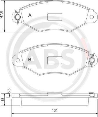 A.B.S. 37040 - Kit de plaquettes de frein, frein à disque cwaw.fr