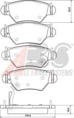 A.B.S. 37059 OE - Kit de plaquettes de frein, frein à disque cwaw.fr