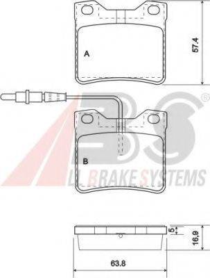 A.B.S. 37009 OE - Kit de plaquettes de frein, frein à disque cwaw.fr