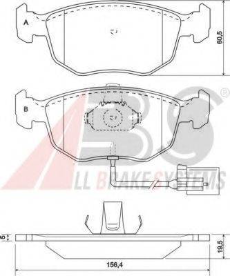 A.B.S. 37004 OE - Kit de plaquettes de frein, frein à disque cwaw.fr