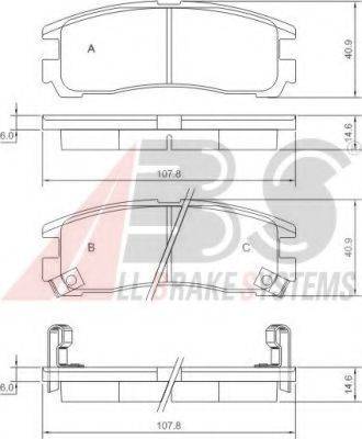 A.B.S. 37014 OE - Kit de plaquettes de frein, frein à disque cwaw.fr