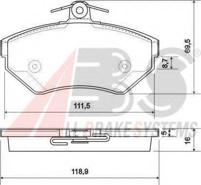 A.B.S. 37011 OE - Kit de plaquettes de frein, frein à disque cwaw.fr