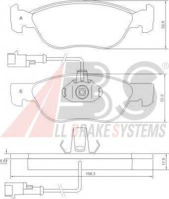 A.B.S. 37013 OE - Kit de plaquettes de frein, frein à disque cwaw.fr