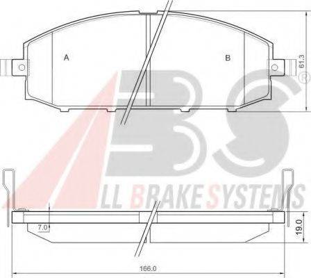 A.B.S. 37084 OE - Kit de plaquettes de frein, frein à disque cwaw.fr