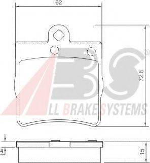 A.B.S. 37021 OE - Kit de plaquettes de frein, frein à disque cwaw.fr