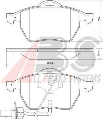 A.B.S. 37156 OE - Kit de plaquettes de frein, frein à disque cwaw.fr