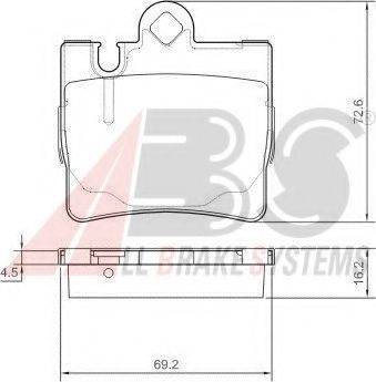 A.B.S. 37150 OE - Kit de plaquettes de frein, frein à disque cwaw.fr