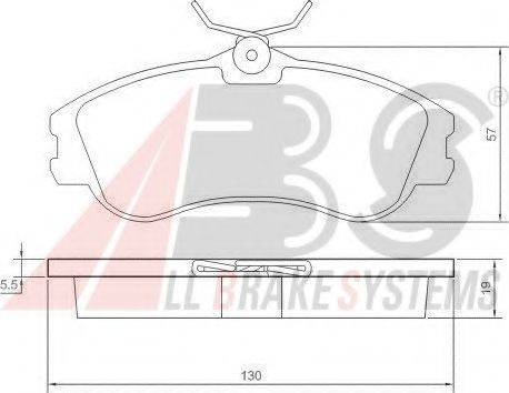 A.B.S. 37152 OE - Kit de plaquettes de frein, frein à disque cwaw.fr