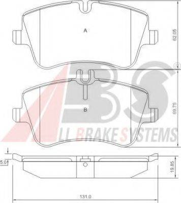 A.B.S. 37165 OE - Kit de plaquettes de frein, frein à disque cwaw.fr