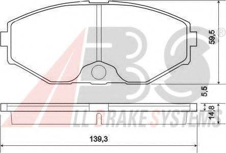 A.B.S. 37161 OE - Kit de plaquettes de frein, frein à disque cwaw.fr