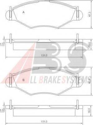 A.B.S. 37105 OE - Kit de plaquettes de frein, frein à disque cwaw.fr