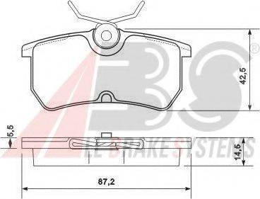 A.B.S. 37101 OE - Kit de plaquettes de frein, frein à disque cwaw.fr