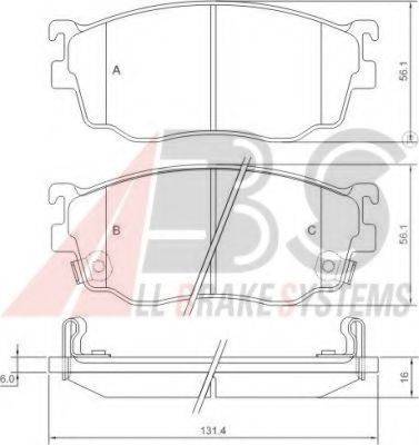 A.B.S. 37189 OE - Kit de plaquettes de frein, frein à disque cwaw.fr