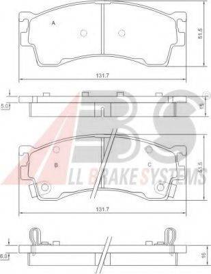 A.B.S. 37187 OE - Kit de plaquettes de frein, frein à disque cwaw.fr