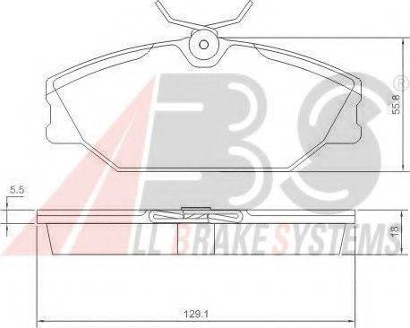 A.B.S. 37138 OE - Kit de plaquettes de frein, frein à disque cwaw.fr