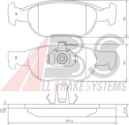 A.B.S. 37132 OE - Kit de plaquettes de frein, frein à disque cwaw.fr