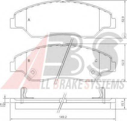 A.B.S. 37137 OE - Kit de plaquettes de frein, frein à disque cwaw.fr