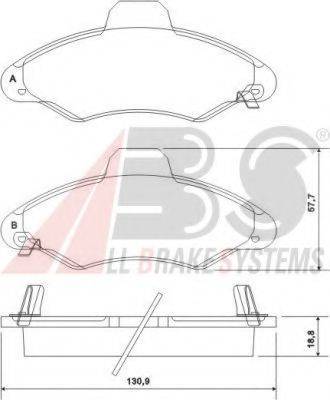 A.B.S. 37127 OE - Kit de plaquettes de frein, frein à disque cwaw.fr