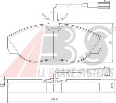 A.B.S. 37172 OE - Kit de plaquettes de frein, frein à disque cwaw.fr