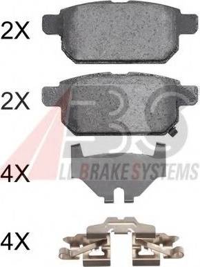 A.B.S. 37886 OE - Kit de plaquettes de frein, frein à disque cwaw.fr