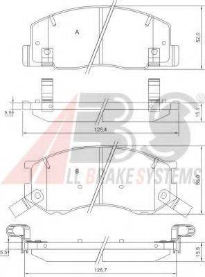 A.B.S. 37399 OE - Kit de plaquettes de frein, frein à disque cwaw.fr