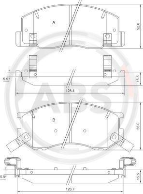 A.B.S. 37399 - Kit de plaquettes de frein, frein à disque cwaw.fr