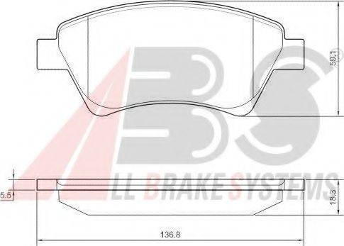 A.B.S. 37397 OE - Kit de plaquettes de frein, frein à disque cwaw.fr