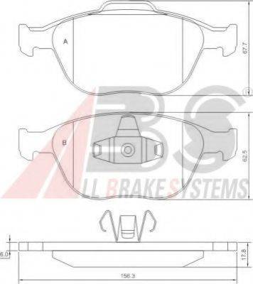 A.B.S. 37349 OE - Kit de plaquettes de frein, frein à disque cwaw.fr