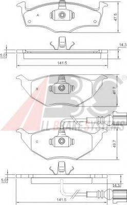 A.B.S. 37345 OE - Kit de plaquettes de frein, frein à disque cwaw.fr