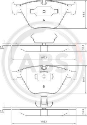 A.B.S. 37346 - Kit de plaquettes de frein, frein à disque cwaw.fr