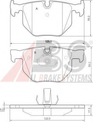 A.B.S. 37348 OE - Kit de plaquettes de frein, frein à disque cwaw.fr