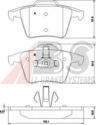 A.B.S. 37343 OE - Kit de plaquettes de frein, frein à disque cwaw.fr