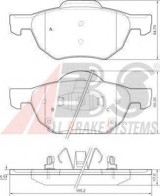 A.B.S. 37359 OE - Kit de plaquettes de frein, frein à disque cwaw.fr