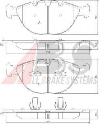 A.B.S. 37369 OE - Kit de plaquettes de frein, frein à disque cwaw.fr